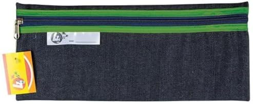 TREFOIL Denim School Pencil Bag 33cm - Green