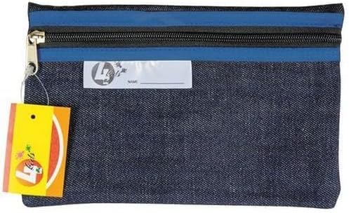 TREFOIL Denim School Pencil Bag 22cm - Blue