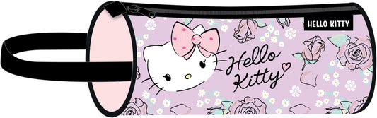 Butterfly Hello Kitty Pencil Case Barrel with Handle, 25 cm Size