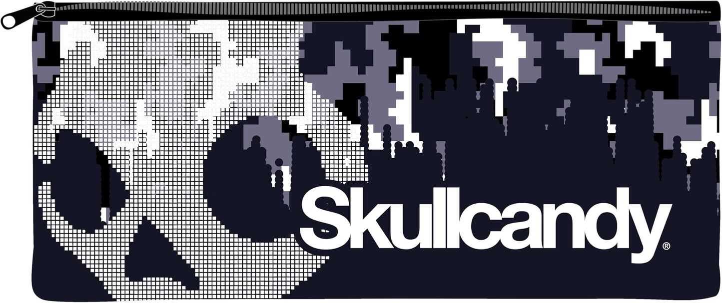 Butterfly Skullcandy Deluxe Pencil Case (Grey and Black)(33cm) - Supplied May Vary